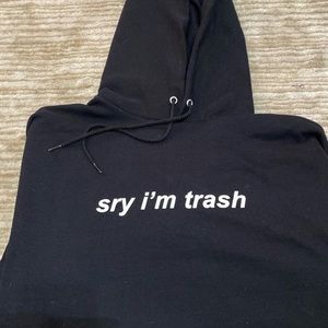 pizza slime x noah cyrus “sorry i’m trash” limited edition champion hoodie